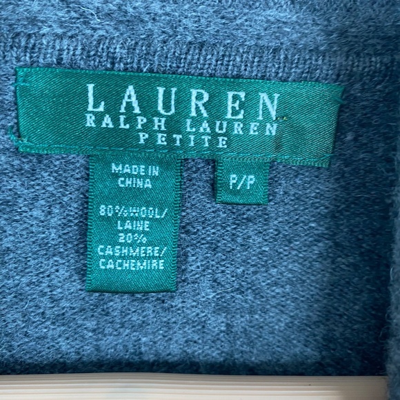 Lauren Ralph Lauren Cardigan P Wool Cashmere Scarf Equestrian Old Money Luxury - Picture 6 of 10